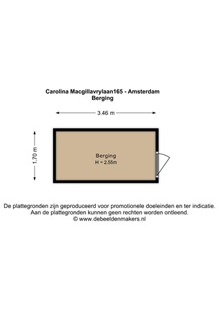 Floorplan - Carolina MacGillavrylaan 165, 1098 XA Amsterdam